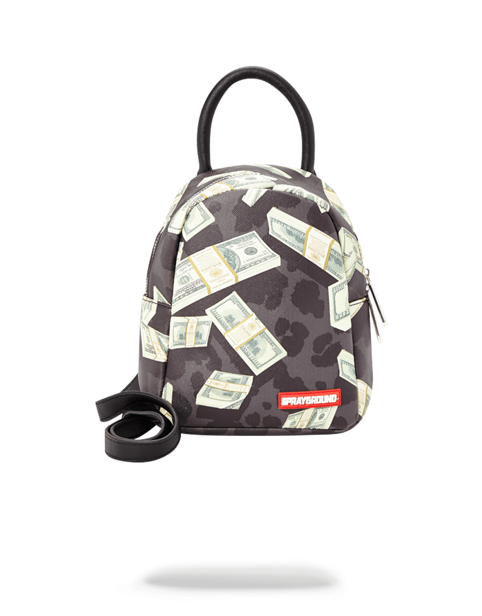 MONEY ON BLACK LEOPARD PRINT MINI