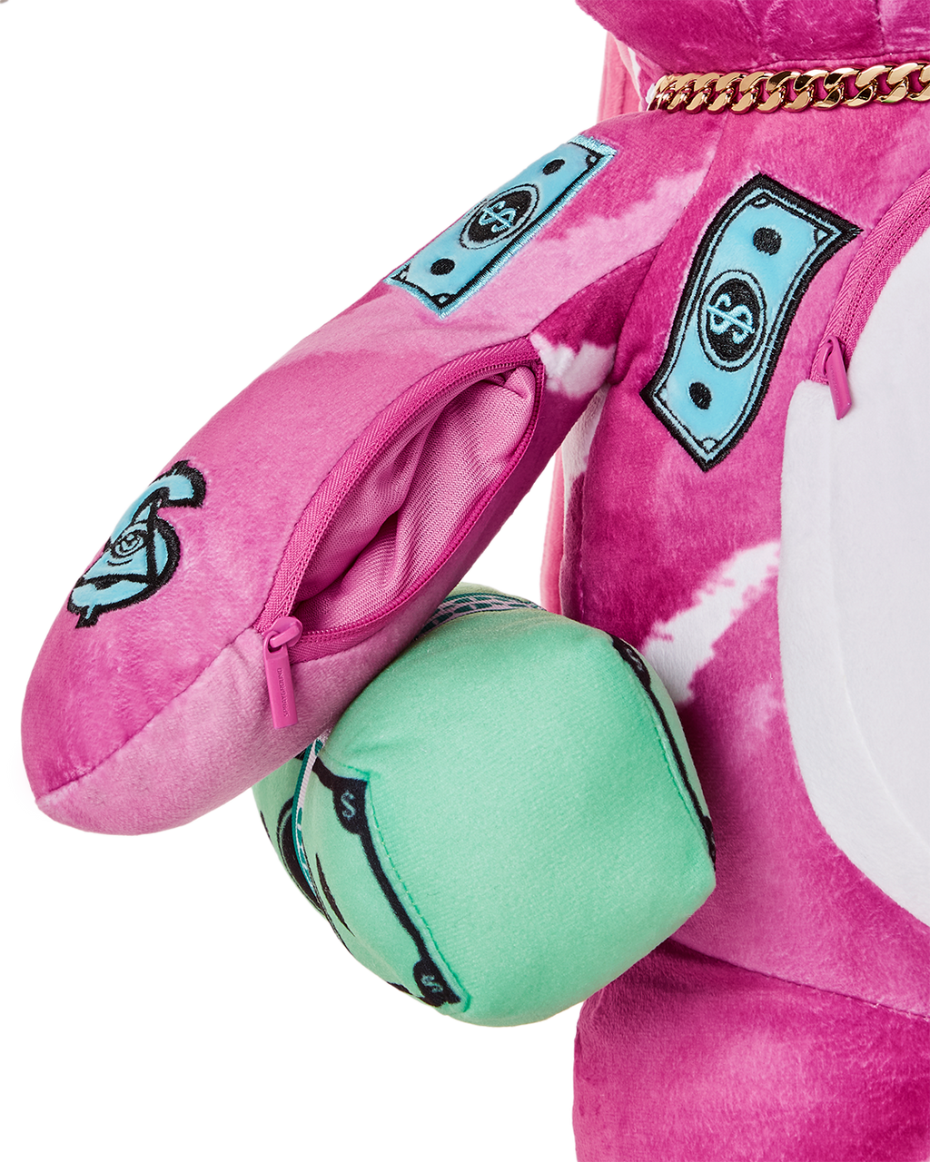 PINK PUNK MONEYBEAR TEDDYBEAR BACKPACK