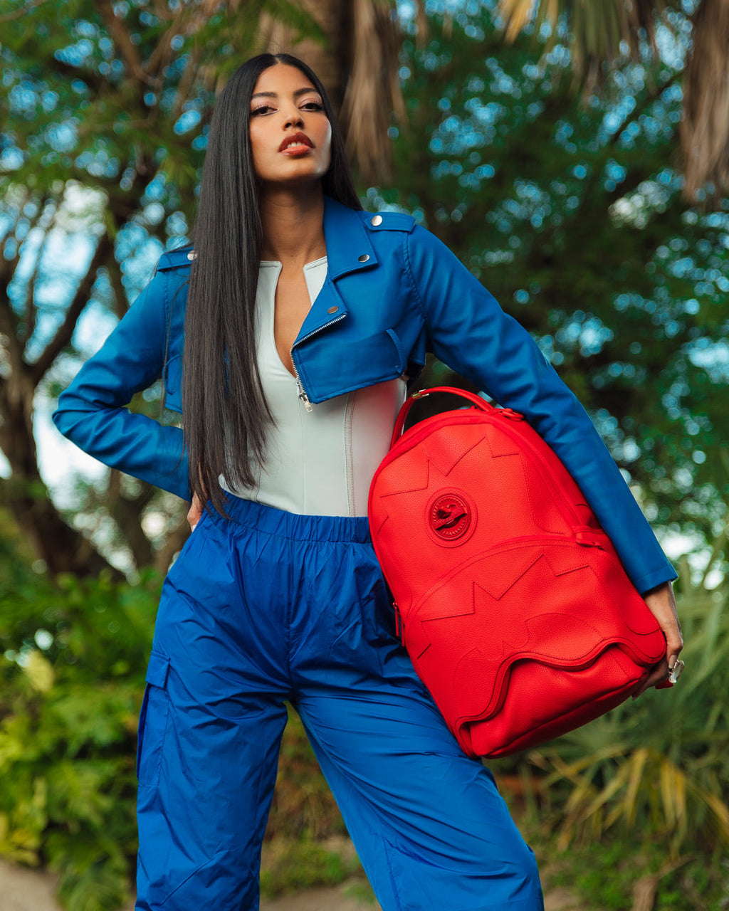 HEAVY METAL SHARK RED BACKPACK (DLXV)