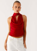 Catching Feelings Top - Red
