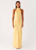 Keena Scarf Maxi Dress - Lemon