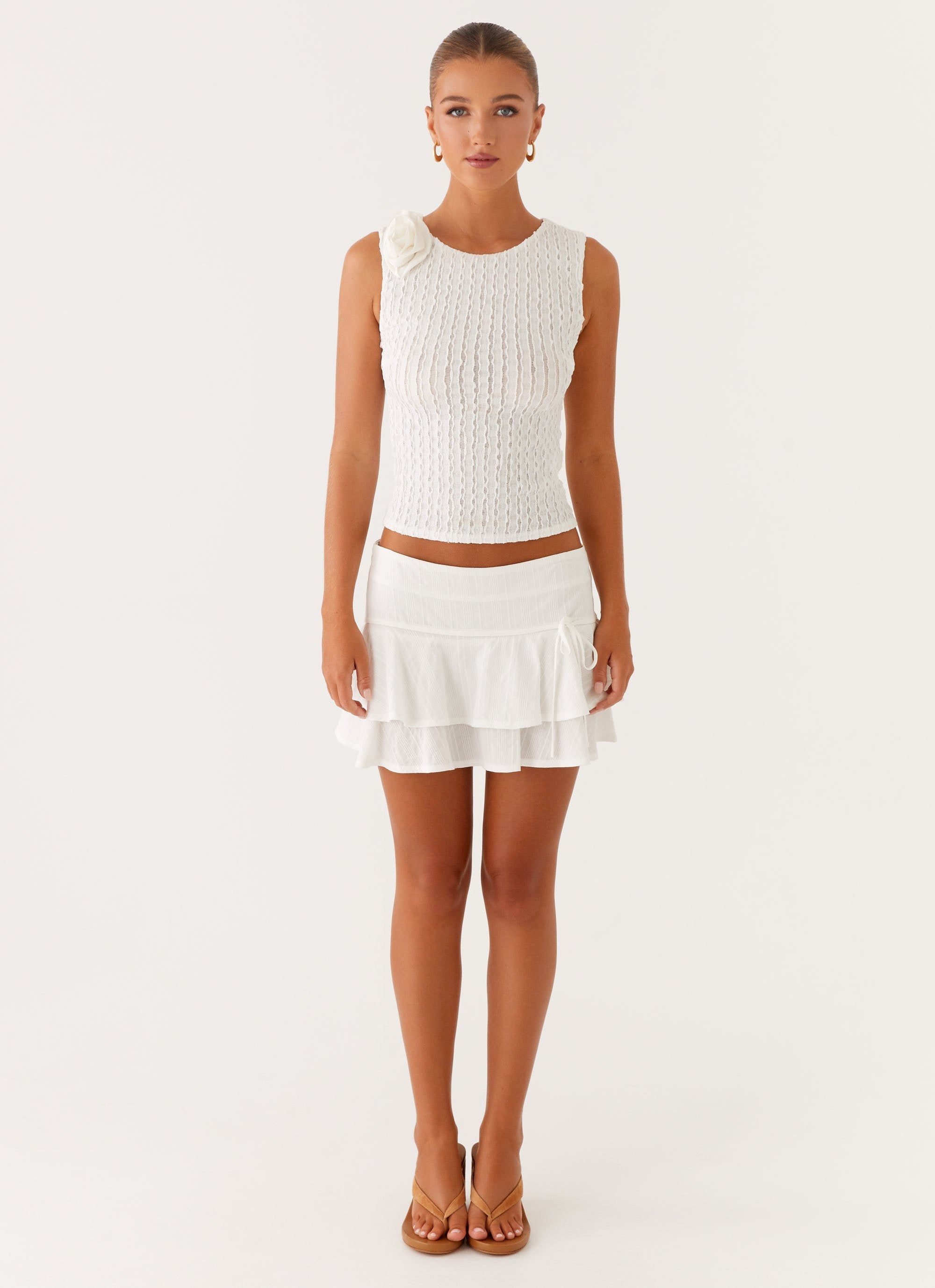 Lisbon Tank Top - White
