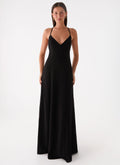 Russian Roulette Maxi Dress - Black