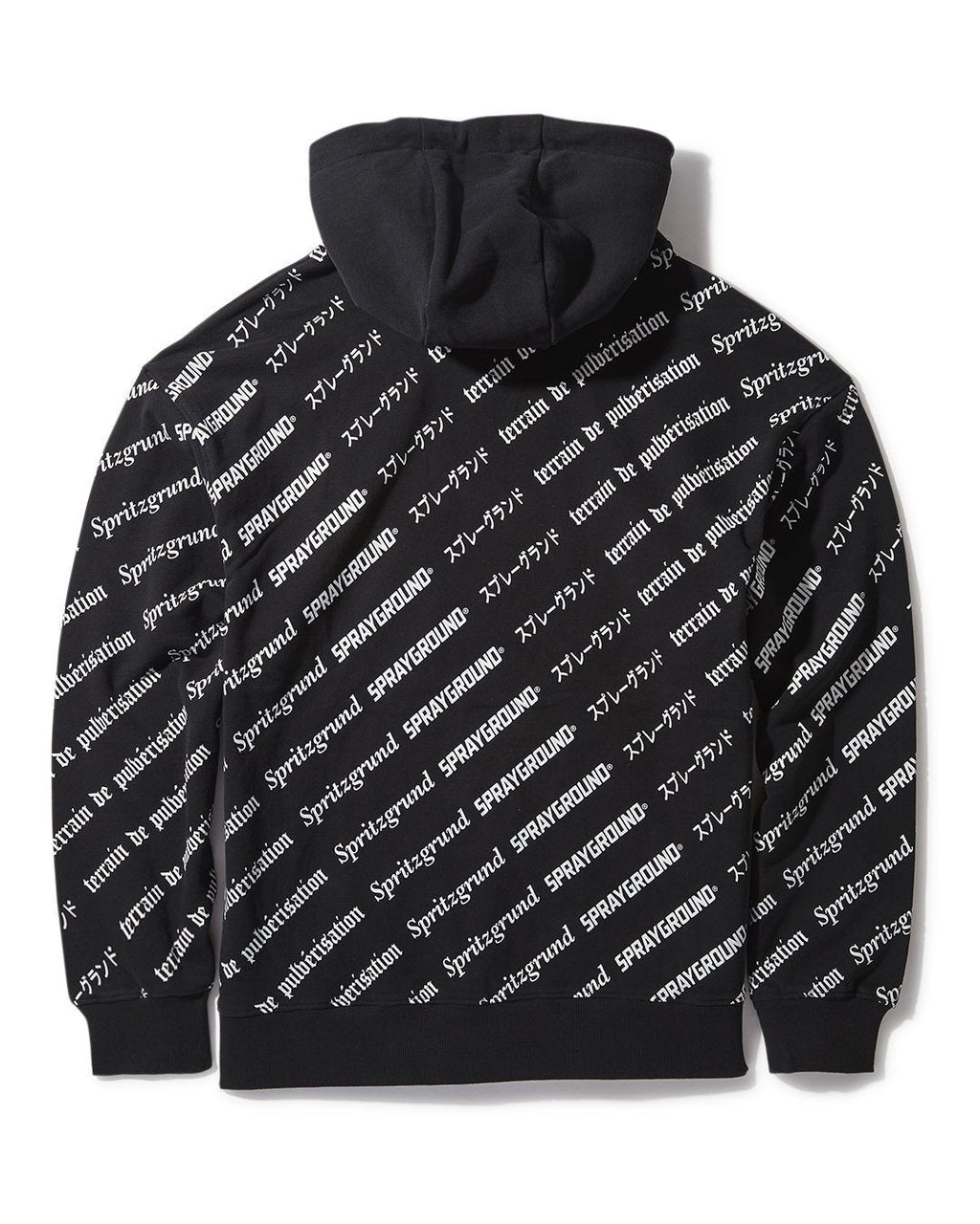 SG LOGO REPEAT HOODIE PULLOVER BLACK