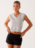 Tyne Knit Vest - Grey