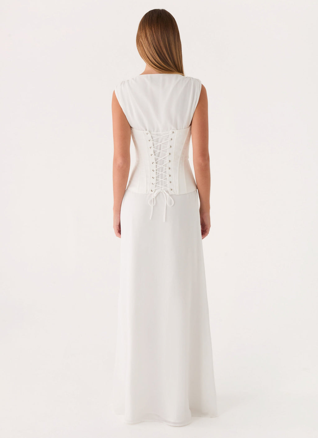 Winello Corset Maxi Dress - Off White
