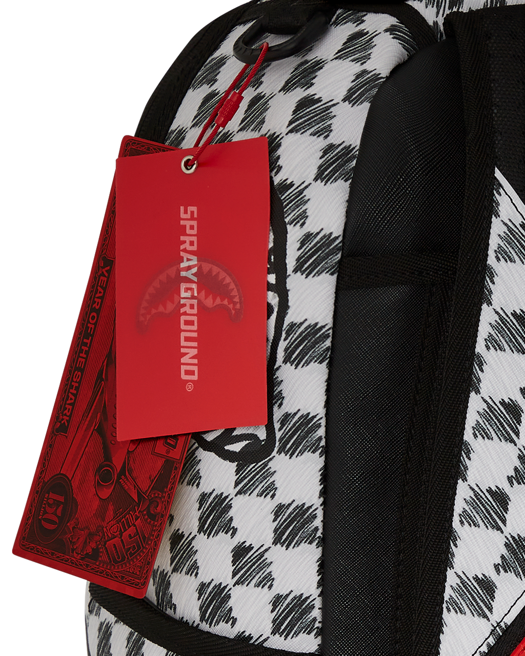 SCRIBBLE DRIBBLE CHECK BACKPACK