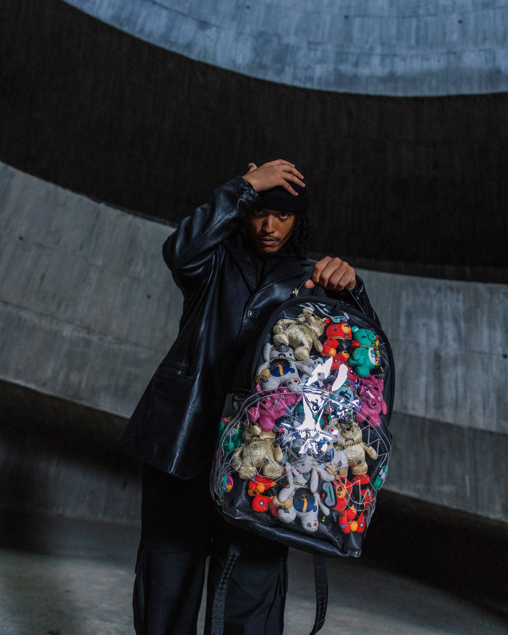 LEGIT BEARS STUFFED IN THIS BAG BACKPACK